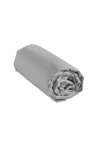 Drap-housse en coton 57 fils/cm² Linette - Gris
