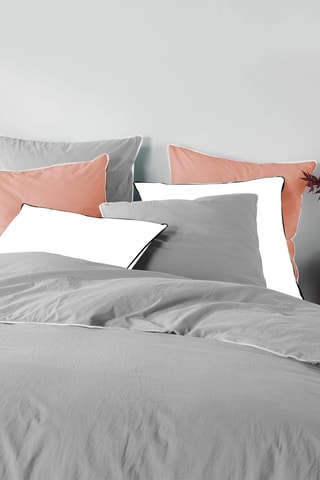 Drap-housse en coton 57 fils/cm² Linette - Gris