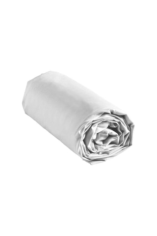 Drap-housse en coton 57 fils/cm² Linette - Blanc