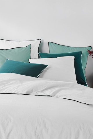 Drap-housse en coton 57 fils/cm² Linette - Blanc