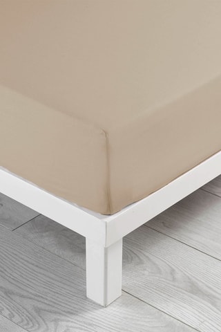 Drap-housse en coton 57 fils/cm² Linette - Lin