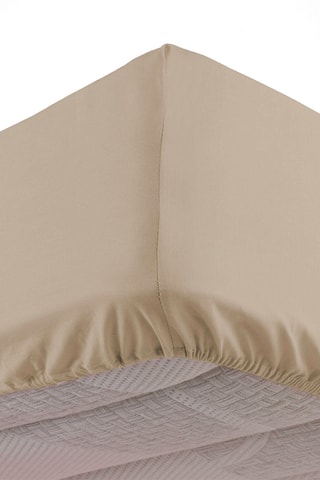 Drap-housse en coton 57 fils/cm² Linette - Lin