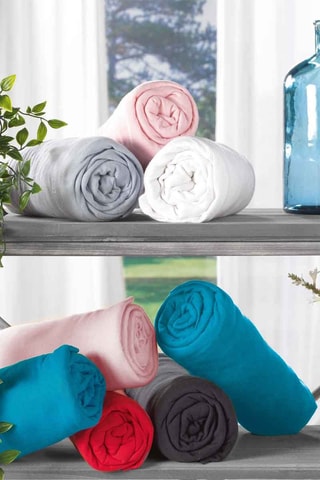 Drap-housse en coton Jersy Gris