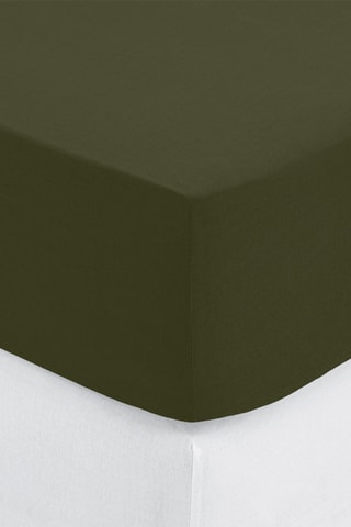 Drap-housse en coton 57 fils/cm² Carina -  Vert