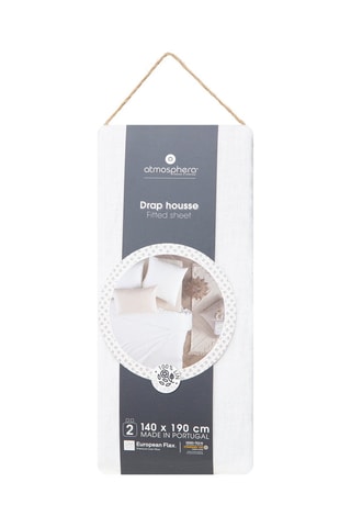 Drap-housse en lin 145 g/m² - Ivoire