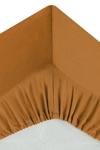 Drap-housse en coton 57 fils/cm² Carina -  Jaune