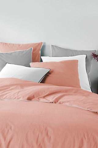 Drap-housse en coton 57 fils/cm² Linette - Rose