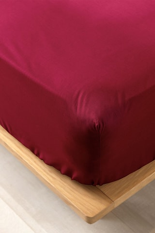 Drap-housse en coton biologique Biolina Bordeaux