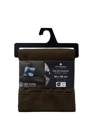 Taie de traversin en coton 145 g/m² - Kaki - 85 x 185 cm