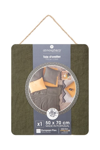 Taie d'oreiller en lin - Kaki - 50 x 70 cm