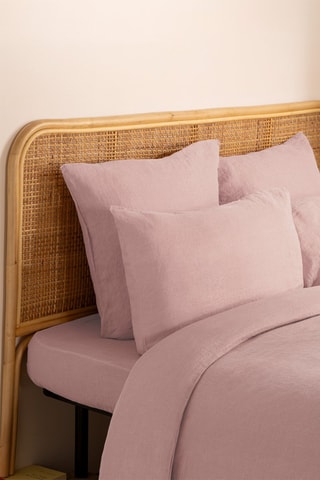 Taie d'oreiller en lin Linah - Rose