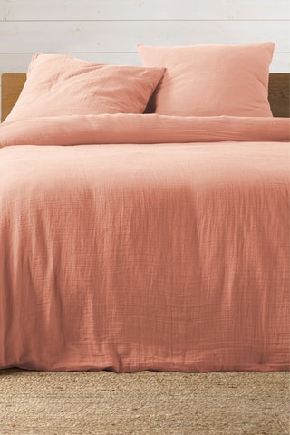 Parure de couette en coton 57 fils/cm² Angelia - Rose