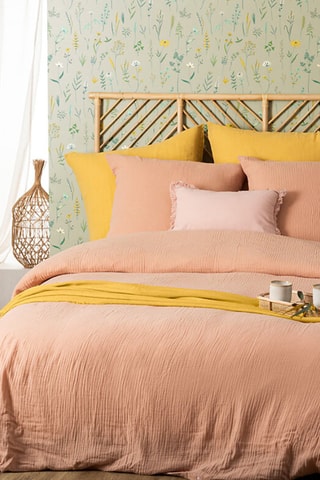 Parure de couette en coton 130 g/m² Gaze - Rose