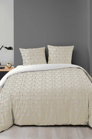 Parure de couette Geor - Beige et doré