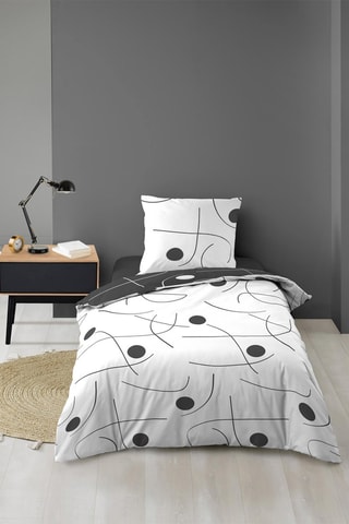 Parure de couette Sonate - Noir et blanc