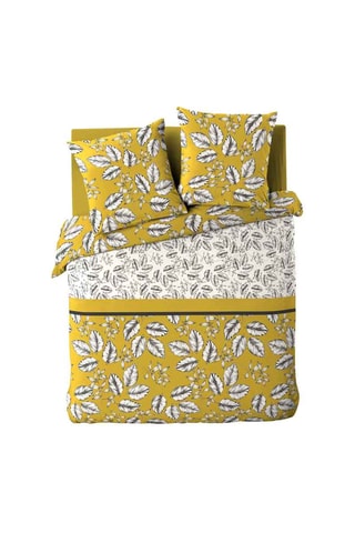 Parure de couette en coton 57 fils/cm² Marjolaine - Ocre