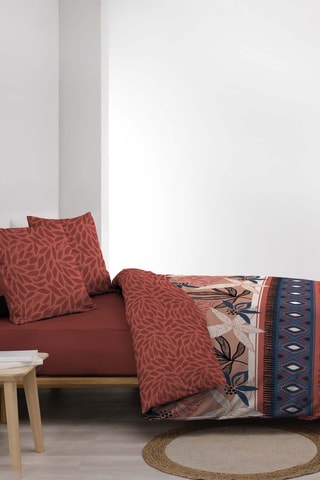 Parure de couette en coton 42 fils/cm² Modeli - Rouge et bleu