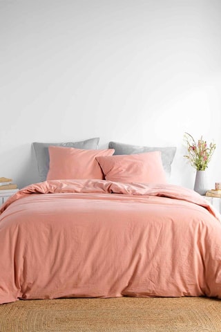 Parure de couette en coton 57 fils/cm² Linette - Rose