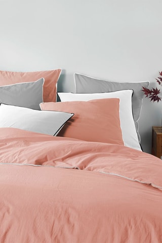 Parure de couette en coton 57 fils/cm² Linette - Rose