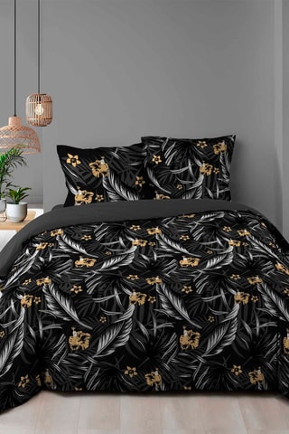 Parure de couette en coton 42 fils/cm² Parador - Noir