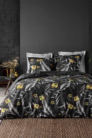 Parure de couette en coton 42 fils/cm² Parador - Noir