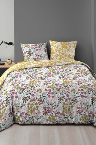 Parure de couette Claudia Blanc et jaune