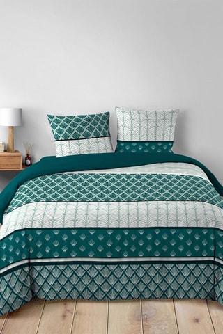 Parure de couette Stria - Emeraude