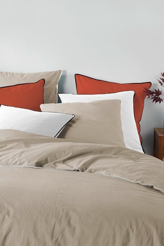 Parure de couette en coton 57 fils/cm² Linette - Lin