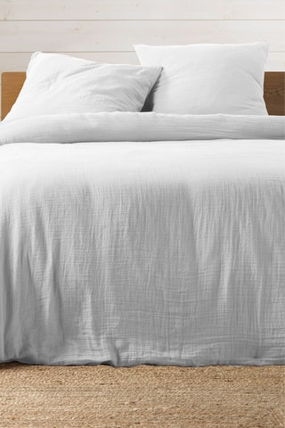 Parure de couette en coton 57 fils/cm² Angelia - Blanc