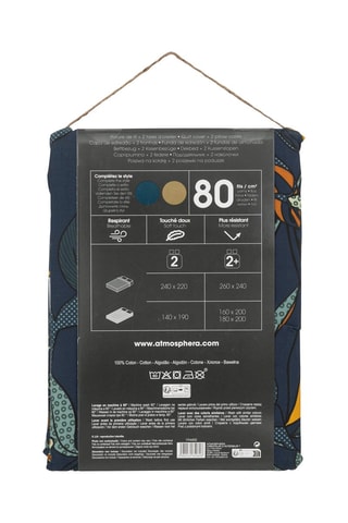 Parure de couette en percale de coton Perc - Vert