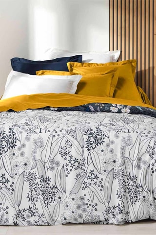 Drap plat en coton biologique 57 fils/cm² Biolina - Ocre