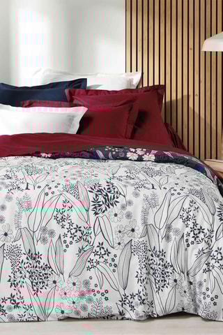 Drap plat en coton biologique Biolina Bordeaux