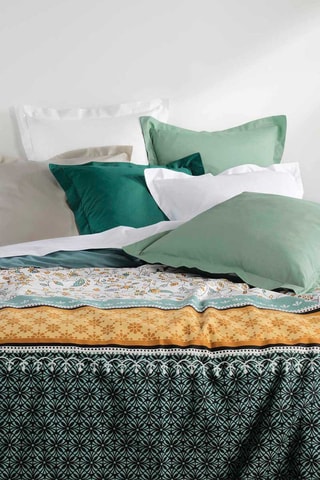 Drap plat en coton biologique 57 fils/cm² Biolina - Taupe