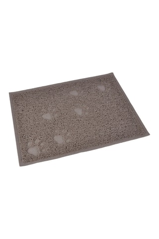 Tapis rectangulaire en PVC souple Taupe - 40 x 30 cm
