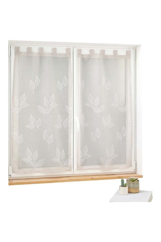 Paire de voilages à passants Berry - Taupe - 2 x 60 x 90 cm
