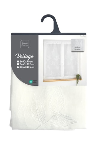 Paire de voilages Berry - Blanc - 60 x 160 cm