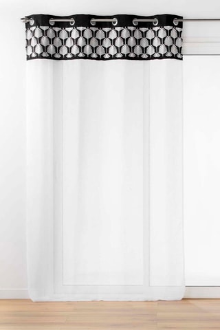 Voilage Kasita - Blanc et noir - 140 x 240 cm