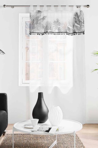 Voilage Palmira - Blanc et noir - 140 x 240 cm