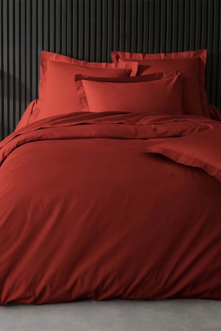 Housse de couette en percale de coton 78 fils/cm² Percaline - Rouge