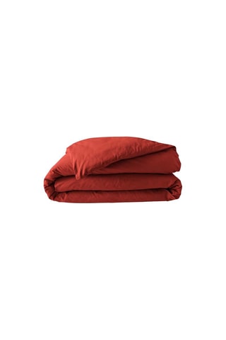 Housse de couette en percale de coton 78 fils/cm² Percaline - Rouge