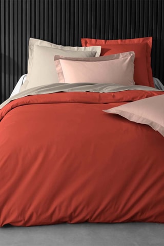 Housse de couette en percale de coton 78 fils/cm² Percaline - Rouge