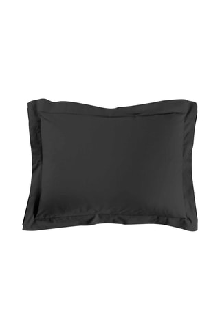 Taie d'oreiller en coton 57 fils/cm² Lina - Noir
