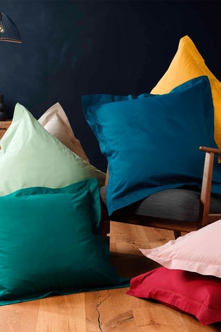 Taie d'oreiller en coton 57 fils/cm² Lina - Bleu