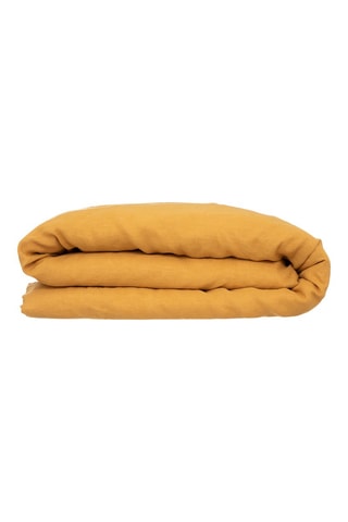Housse de couette en lin Linah - Ocre