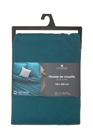 Housse de couette en coton 115 g/m² - Bleu canard