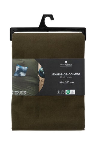 Housse de couette en coton 115 g/m² - Kaki