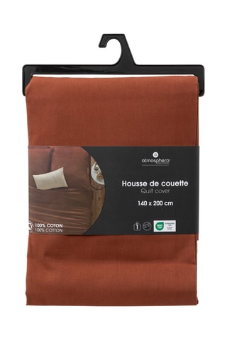 Housse de couette en coton 115 g/m² - Terracotta