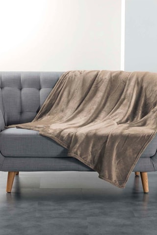 Plaid Flanou - Taupe - 180 x 220 cm