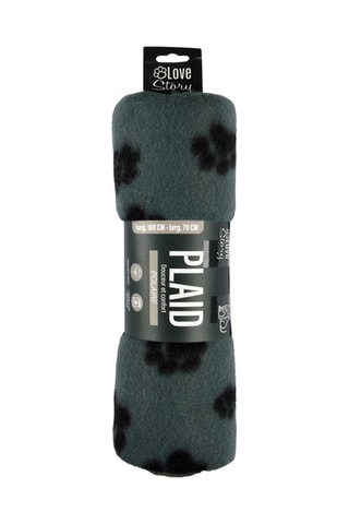 Plaid polaire - 100 x 70 cm - Gris