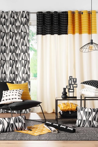 Plaid Juline - Beige et anthracite - 125 x 150 cm